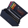 thumbnail image 3 of Swiss Marshall Women RFID Blocking Real Leather Wallet - Clutch Checkbook Wallet for Women Blue, 3 of 8