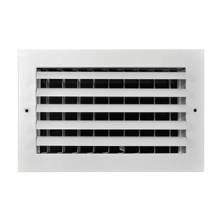 

6 x 12 in. 1-Way White Aluminum Wall & Ceiling Register
