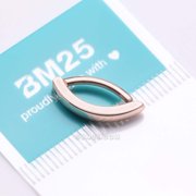 Implant Grade Titanium Rose Gold Minimalist Curved Bar Belly Clicker