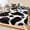 White, Black, Sky Blue, Cream, variant on Twin Sze Fitted Sheet Set - Cow Spots Pattern 2 Piece Bedding Sets 16" Deep Pocket Fitted Sheet with 1 Pillowcase, Black Pink Farmhouse Animals Fur Print Brushed Microfiber Hotel Luxury Bed Sheets