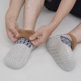 thumbnail image 4 of Slipper Socks for Men, LOFIR Fuzzy Socks, Soft Warm Winter Cozy Gripper Socks, 1 Pairs Plush House Slipper Socks Gift for Men, Grey, 11-13, 4 of 8