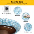 thumbnail image 3 of Elastic Fitted Round Tablecloth, Blue Spring Floral Waterproof Stretch Table Cover for 36"-44" Tables, Farmhouse Flowers Elegant Pastoral Washable Outdoor Tablecloths for Patio, Picnic, Camping, 3 of 9