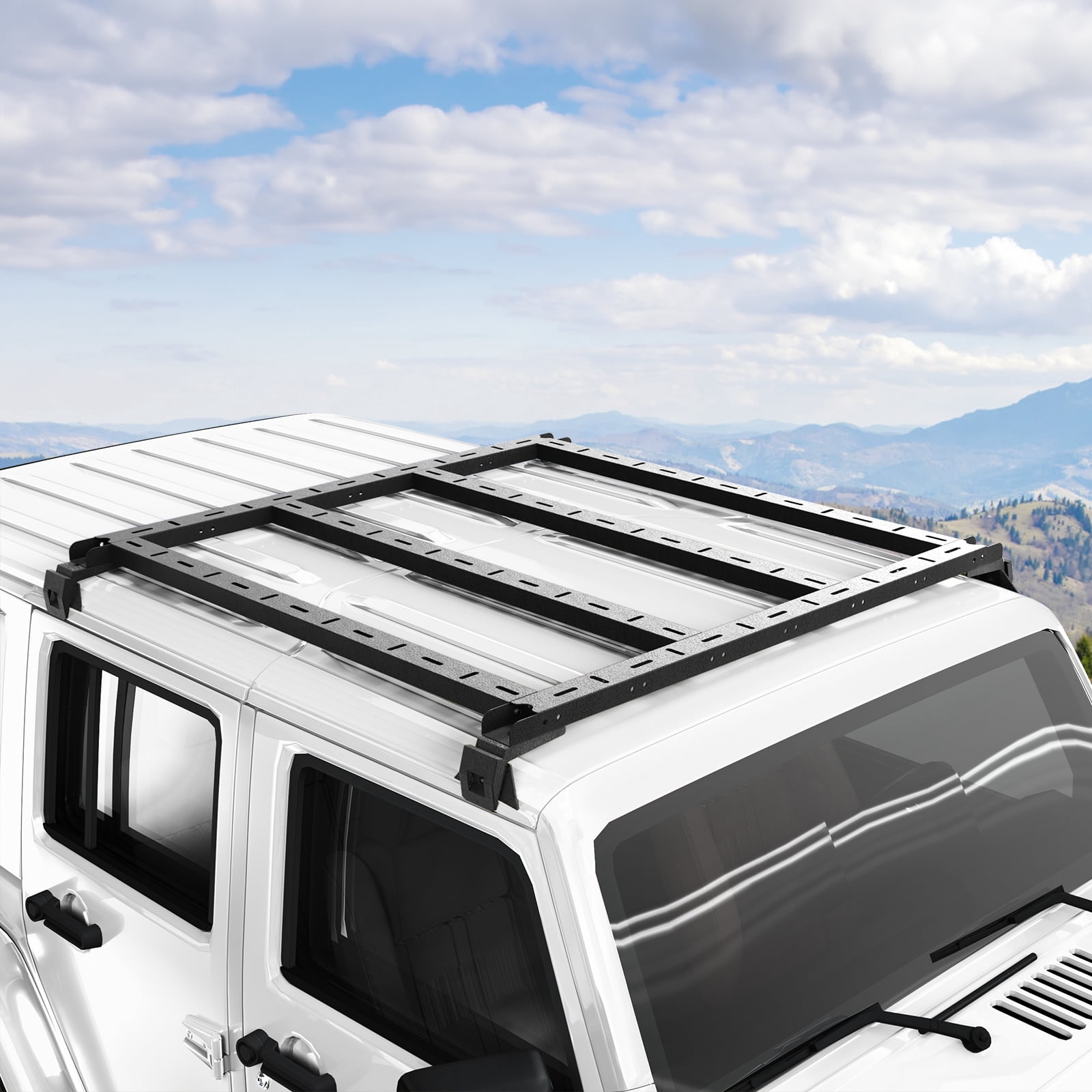 POFENZE Roof Racks for Jeep Wrangler JK JL JT Gladiator 2007-2023 Cargo Basket Rack for Jeep Wrangler Accessories