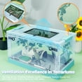 thumbnail image 5 of Reptile Terrarium Kit - Snake Terrarium & Bearded Dragon Tank with Clear Views Foldable Hermit Crab Cage, Lizard Tank & Crested Gecko Habitat Heat-Safe Iron Mesh Blue, 5 of 10