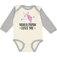 thumbnail image 3 of Inktastic Nana and Papaw Love Me Girls Long Sleeve Baby Bodysuit, 3 of 5