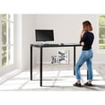 thumbnail image 3 of 60" Writing Desk with Black Laminate Top and Black Finish Metal Legs, 3 of 6