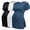 Black + White + Deep Blue, variant on Weardear Maternity Shirts Side Split Tops Short Sleeve Crew Neck Tops(1 pack )