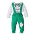 thumbnail image 3 of Baby Boys St. Patrick's Day Clothes Sets Outfit Letter Printed Romper With Pants 2Pcs Outfits Sets Boy Outwear, 3 of 9