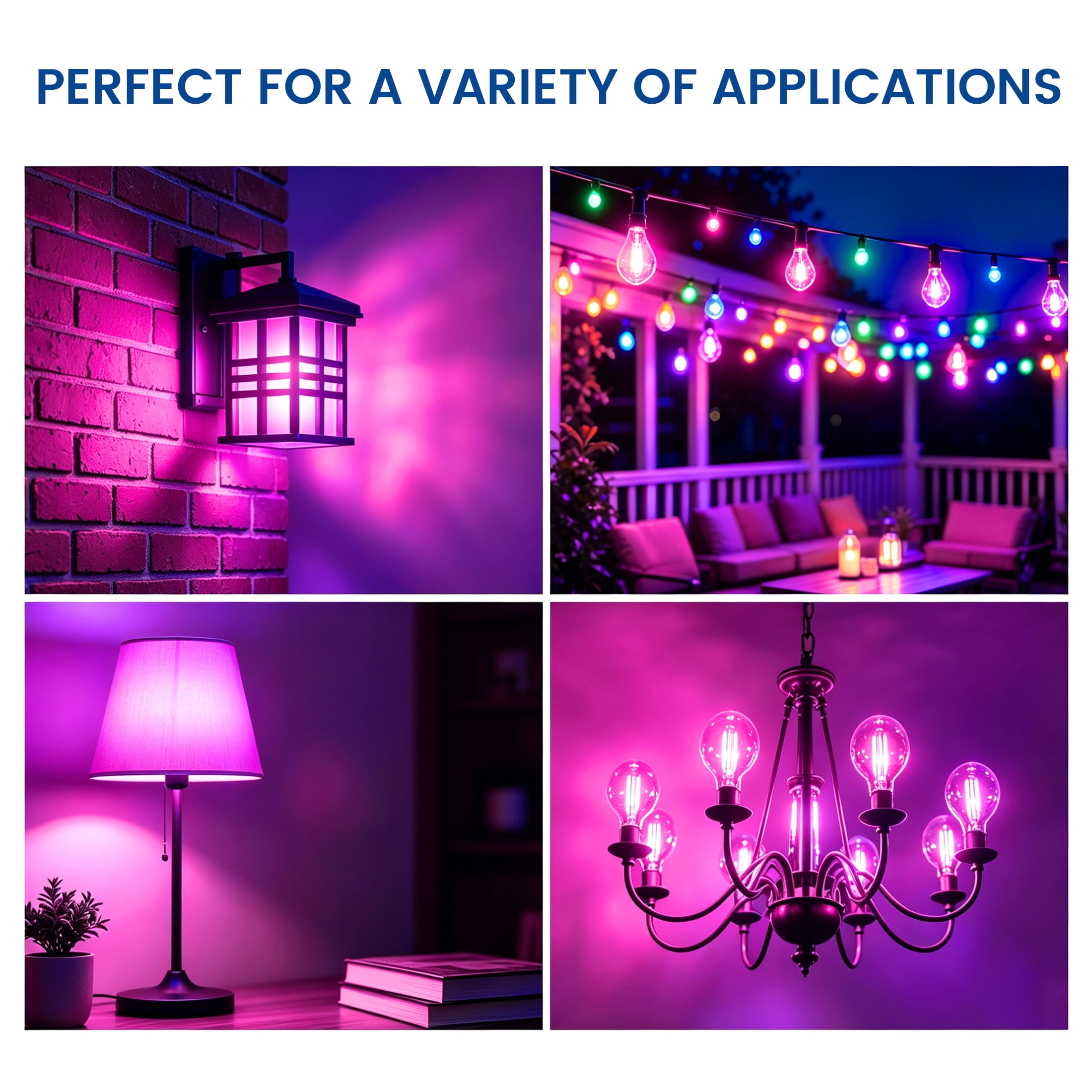 Great Value A19 LED 7.5W E26 Medium Base Pink Light Bulbs, 2 Pack