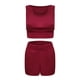 thumbnail image 5 of Puntoco Mujeres Sin Mangas Sin Costuras Acanalado Crop Tank Pantalones Cortos De Cintura Alta Conjuntos De Trajes De Yoga Puntoco Puntoco-5922, 5 of 8