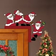 thumbnail image 1 of Santa Claus Wapiti Wooden Door Corner Sticker Holiday Party Door Corner Decoration Sticker, 1 of 6