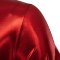 thumbnail image 6 of WTXUE T-Shirts Short Sleeve, Crew Neck Shirts for Men Sports T Shirt Casual Lapel Shiny T Shirt Top Solid | Dancewear for Men Red M, 6 of 7