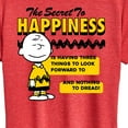 thumbnail image 3 of Peanuts - Secret To Happiness - Women's Short Sleeve Graphic T-Shirt, 3 of 6