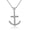 White, variant on 925 Sterling Silver CZ Womens Cross Anchor Pendant Necklace