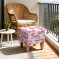 thumbnail image 4 of SCRAWLGOD Pink Butterfly Pattern Ottoman Slipcover Square Machine Washable Stretch Storage Ottoman Covers Removable Footrest Stool Cover Protector for Dogs Pets, 4 of 7