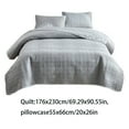thumbnail image 3 of Yhmxh Room Decor-Couch Cover Bedding Comforter Sets Double Sided Washed Cotton Quilted Bed Cover 3 Pcs Set Solid Colo Pillowcase20x26in Polyester bedding, 3 of 6