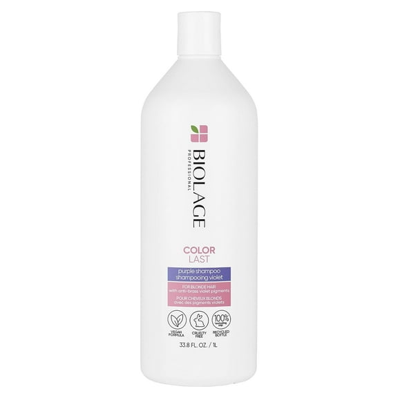Biolage ColorLast Purple Shampoo Liter / 33.8 oz | For Color-Treated Hair