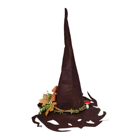 

Halloween Party Felts Witch Hat Adjustable Halloween Witch Felts Hat For Everyone Fashionable Atmospheric Witch Design Hat Perfect Halloween Party Decorative Hat Supplies