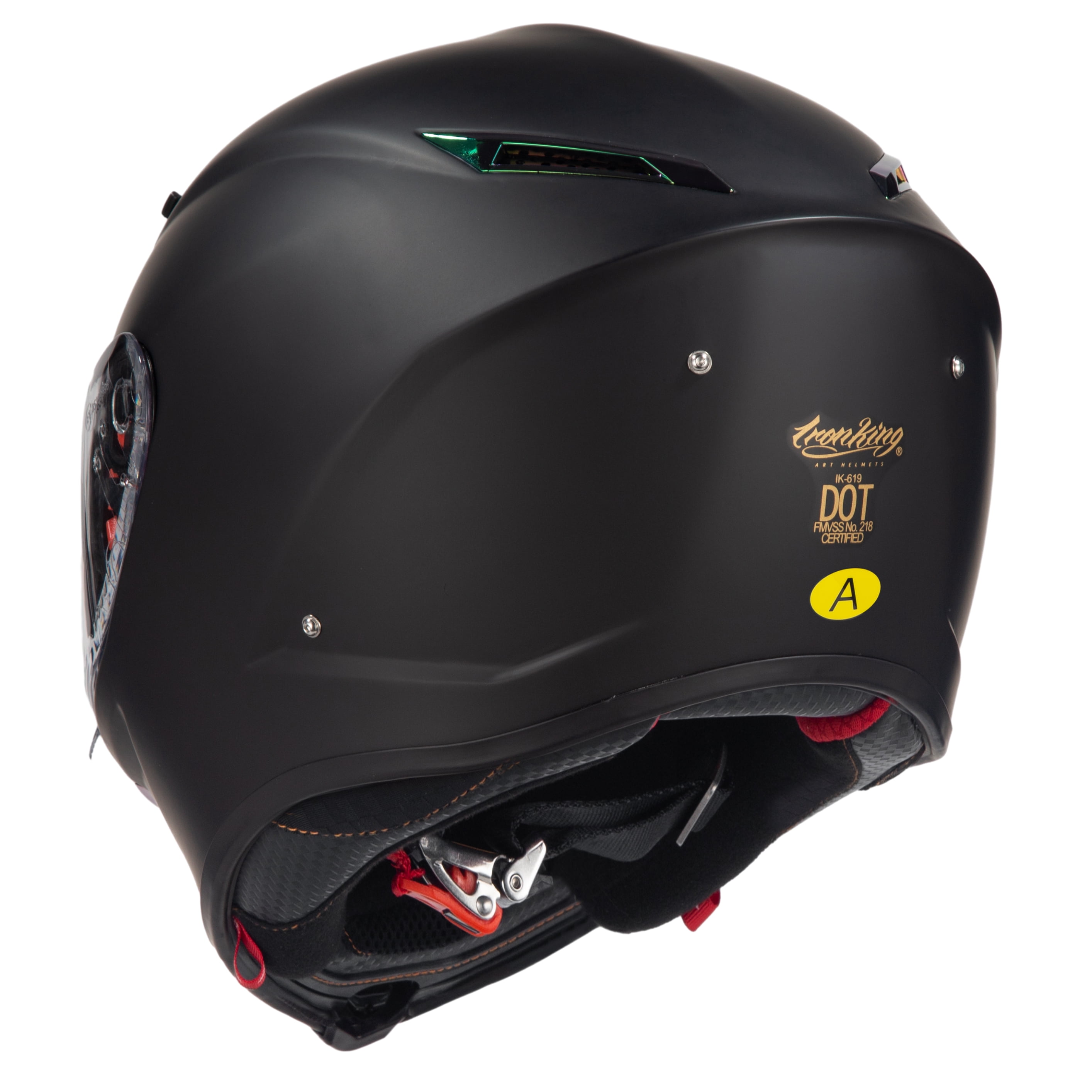 CRG Full-Face Motorcycle Street Bike Fiberglass Helmet DOT Certified -Size XL