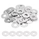 thumbnail image 1 of Arandela Plana M10 para Tornillo, 60Pcs Arandelas de Acero Inoxidable 304 10MM ID x 25MM OD x 1MM Grosor (Tono Plateado), 1 of 6