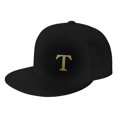 thumbnail image 1 of ZICANCN Alphabet T Pattern Baseball Caps, Trucker Hats for Men And Women, Adjustable Breathable Flat Caps, Black, 1 of 6