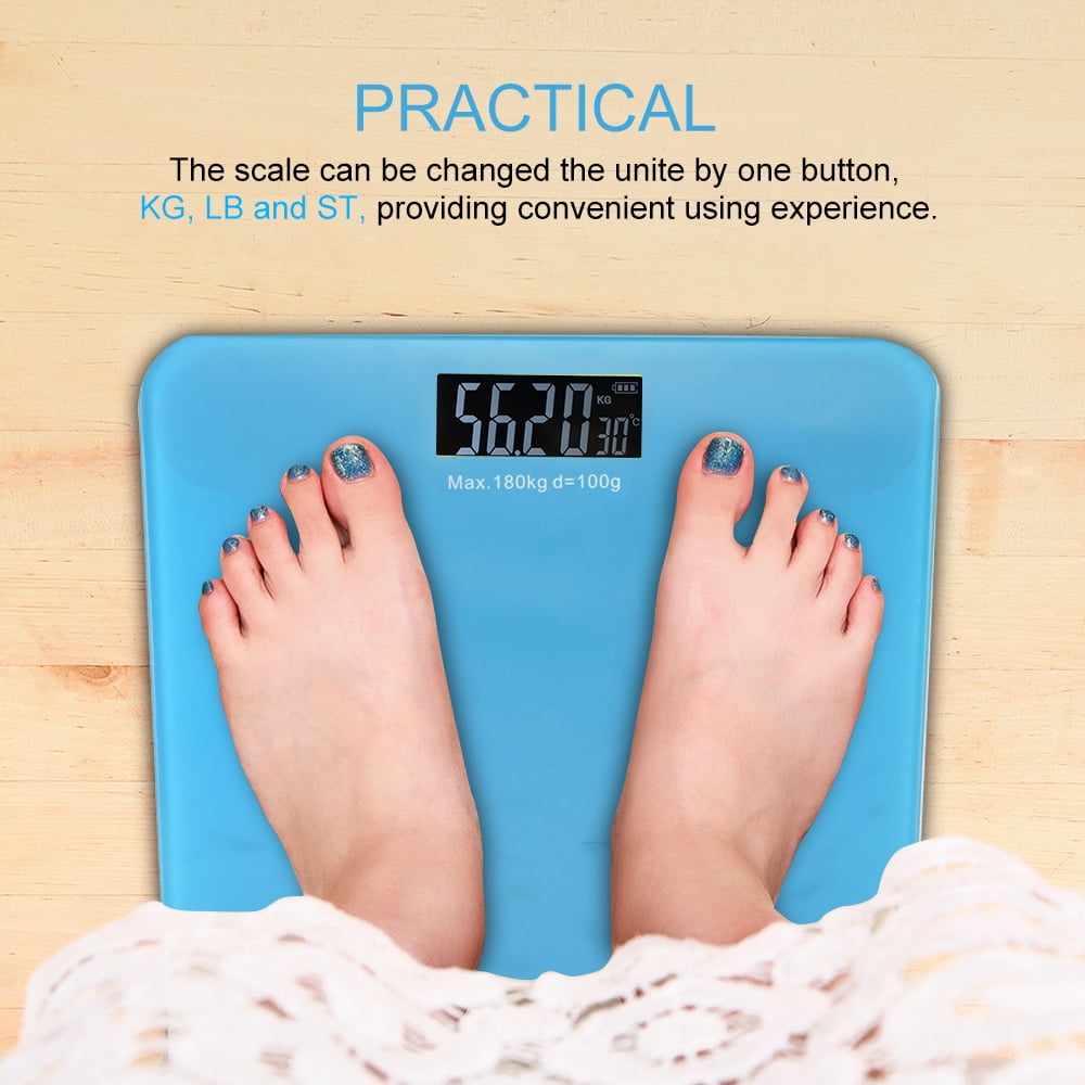 HealthWise Digital Weight Scale | 438 lbs / 199 kg Capacity | Tempered  Glass Auto-On | Quick, Accurate Body Weight Measurements | Measurement  Modes