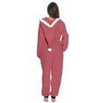 thumbnail image 3 of Pijama de felpa de Navidad para mujer, mono de manga larga liso, ropa de dormir, ropa de dormir de Navidad, Sudadera con capucha, sombrero del Joker, 3 of 3