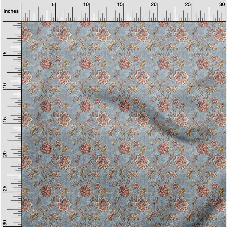 oneOone Cotton Poplin Grayish Blue Fabric Batik Fabric For Sewing Printed  Craft Fabric By The Yard 56 Inch Wide 
