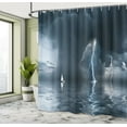 thumbnail image 5 of Ambesonne Sailboat Shower Curtain, Yacht at the Ocean, 69"Wx84"L, Blue Grey, 5 of 5