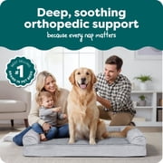 FurHaven Plush & Suede Full Support Orthopedic Sofa Pet Bed for Dogs & Cats - Gray, Jumbo