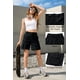 thumbnail image 2 of Bermudas cargo IVIR hasta la rodilla, color negro, para mujer, 2 of 6