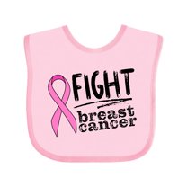 Inktastic Fight Breast Cancer Pink Ribbon Boys or Girls Baby Bib