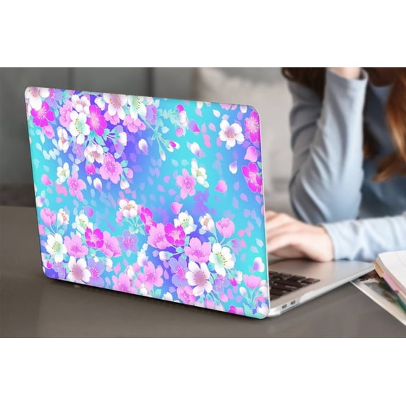 KSK KAISHEK Hard Shell Case Cover Only Compatible MacBook Air 13.6 Inch( Touch ID, 2022.0) + Black Keyboard Cover Model A2681 m2, Type C Flower 101