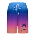 thumbnail image 5 of Runfenguu Black Shorts Men, Shorts For Teens Men'S Sports Shorts Breathable Running And Fitness Training Shorts Palm Tree Print Thin Three Quarter Shorts Fold Over Shorts, 5 of 5