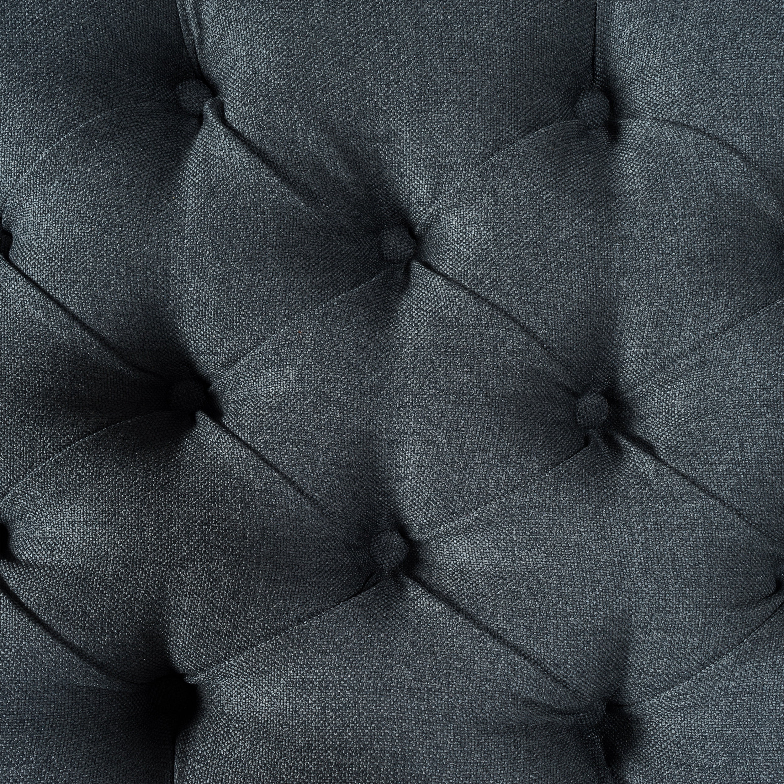 Noble House Paskal Contemporary Button-Tufted Fabric Storage Ottoman Bench, Dark Gray and Dark Brown