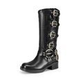 thumbnail image 1 of Bota DREAM PAIRS SDKB2416W Negra Altura Rodilla con Hebilla y Tacón, 1 of 9