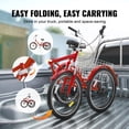 thumbnail image 4 of SKYSHALO 26-inch 7-Speed Folding Adult Tricycle, Red, Carbon Steel, 265 lbs Capacity, 4 of 9