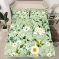 thumbnail image 2 of Homewish Western Floral Flower Twin Sheet Sets for Adult, Green Leaf Botanical Twin Fitted Sheet, Mandala Bohemian Flat Sheet, Lightweight Room Decor, 3pcs, 2 of 7
