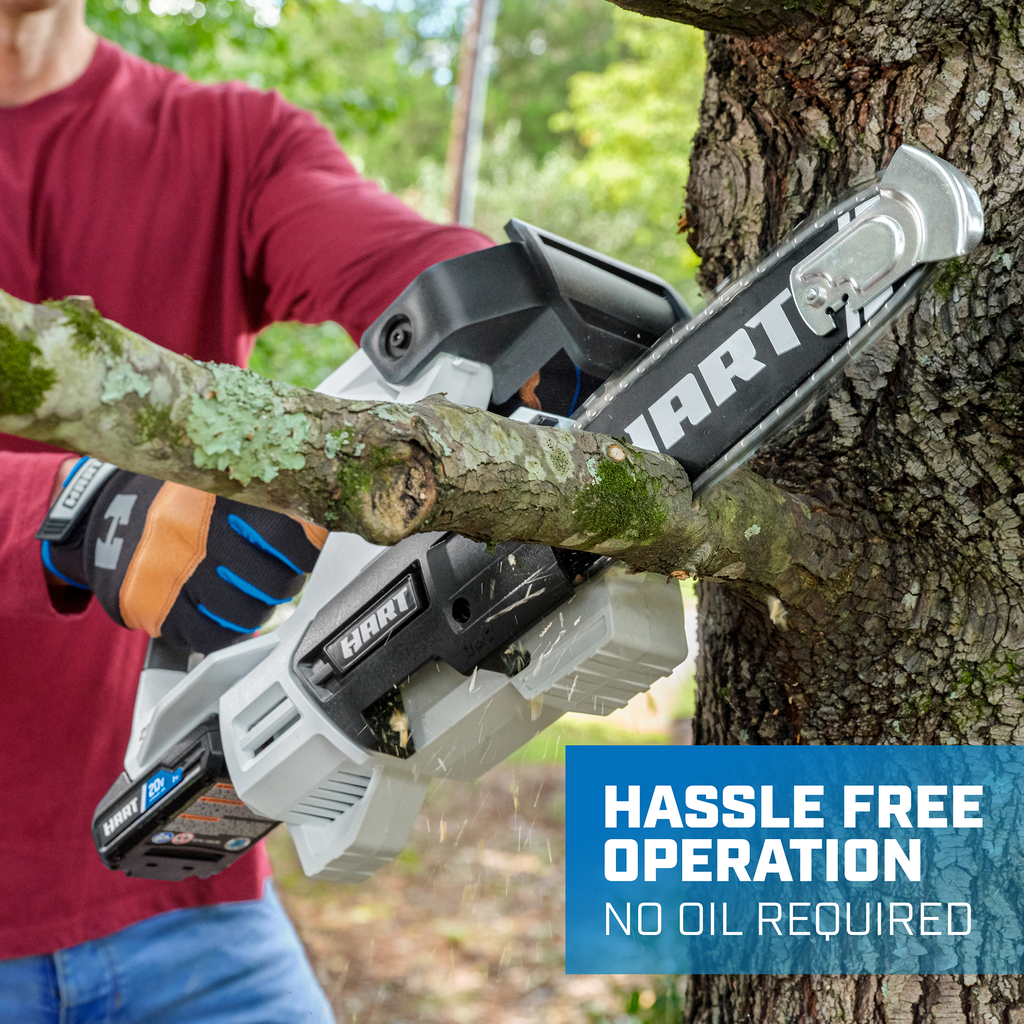 HART 20-Volt 8-inch Battery-Powered Pruning Chainsaw Kit, (1) 2.0Ah Lithium-Ion Battery - image 3 of 13