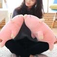 thumbnail image 3 of Hevirgo Pig Plush Pillow PP Cotton Filling Sofa Ornament Pink Cute Piggy Pillow Stuffed Animal Doll Birthday Gift,35cm, 3 of 10