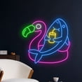 thumbnail image 2 of Handmadetneonsign Shark Flamingo Pool Float Neon Sign, Flamingo Wall Art Decor, Swimming Pool Wall Decor, 2 of 5