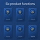 thumbnail image 1 of Audífonos inalámbricos Ehuebsd resistentes al agua Bluetooth conducción ósea azul, 1 of 9