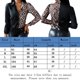 thumbnail image 2 of Camisas De Verano Camisas casuales para mujer Camisa de solapa estampada de oficina Blusa superior con botones (Negro M) Ygjytge para Mujer Negro T S, 2 of 7
