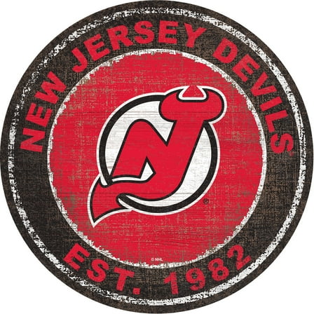 New Jersey Devils 24'' Round Heritage Logo Sign