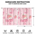 thumbnail image 2 of Nursery Curtains Boys Girls Kids Cute Red Strawberry Print Pattern Window Drapes for Living Bedroom Playroom Room Decor Rod Pocket 52x63 Inch 2 Panels, 2 of 2