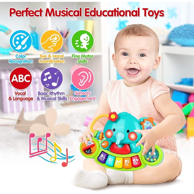 Juguete de piano de bebé de 6 a 12 meses LIGHT UP Música Juguetes para bebés durante 6 9 12 18 meses antes WITALENT WITALENT