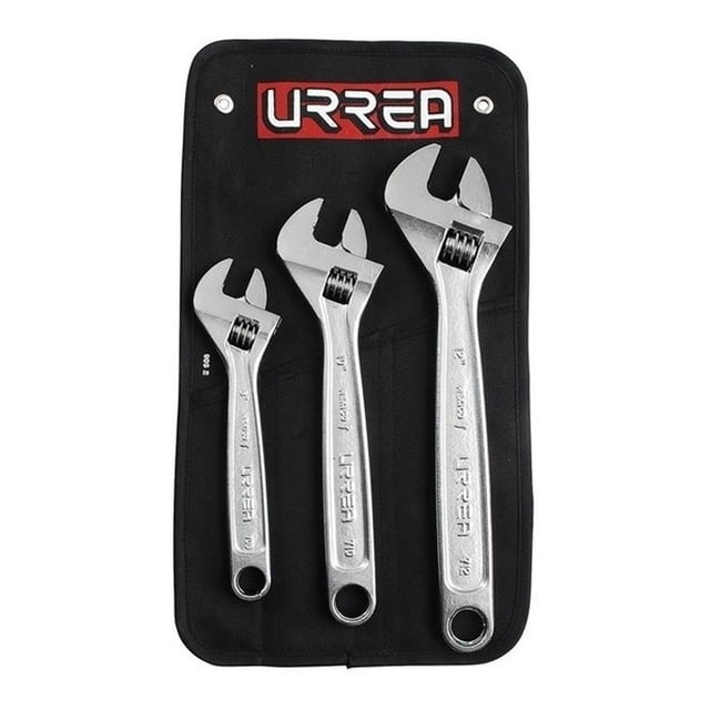Juego De 3 Llaves Ajustables Cromadas 795 Urrea Urrea 795
