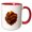 Red/White, variant on 3drose, Bonfire Night Treacle Toffee Vector Art, 15oz Two-tone Red Mug