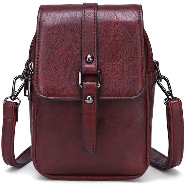Asge Bolso del teléfono de Crossbody del vintage de las mujeres, pequeño monedero de la cartera del bolso del efectivo del bolso del mensajero Asge Diseño especial de agujero para auriculares para ti