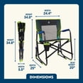 thumbnail image 6 of GCI Outdoor Freestyle Rocker Folding Rocking Camping Chair with Cup Holder, Blue Shockwave, 6 of 11